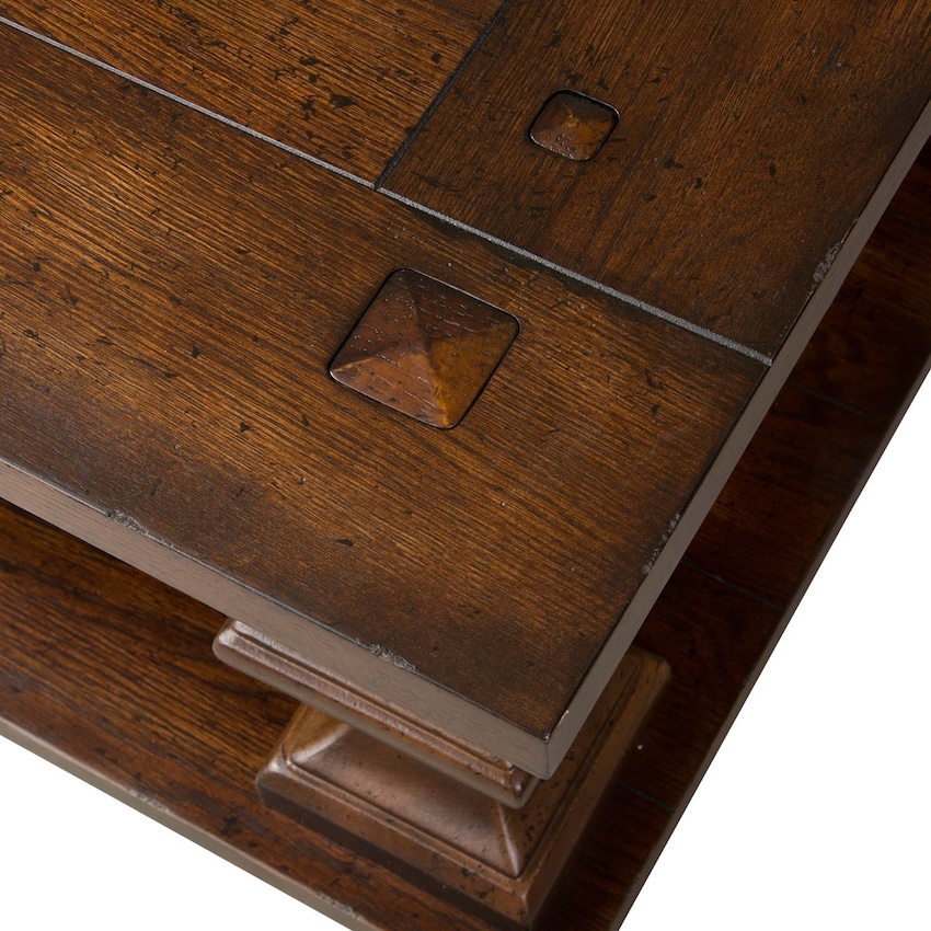 Sedona Modern Rustic Coffee Table Set in Kona Brown