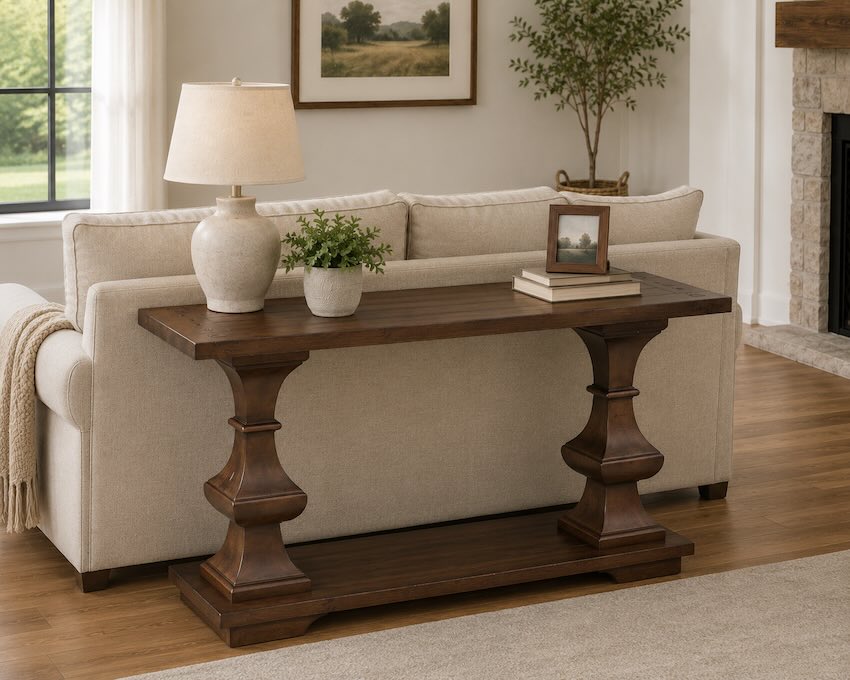 Sedona Modern Rustic Coffee Table Set in Kona Brown