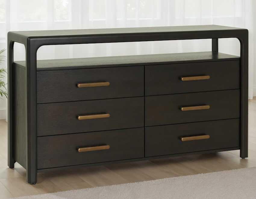 Sigmund Modern Organic Bedroom Set in Sable