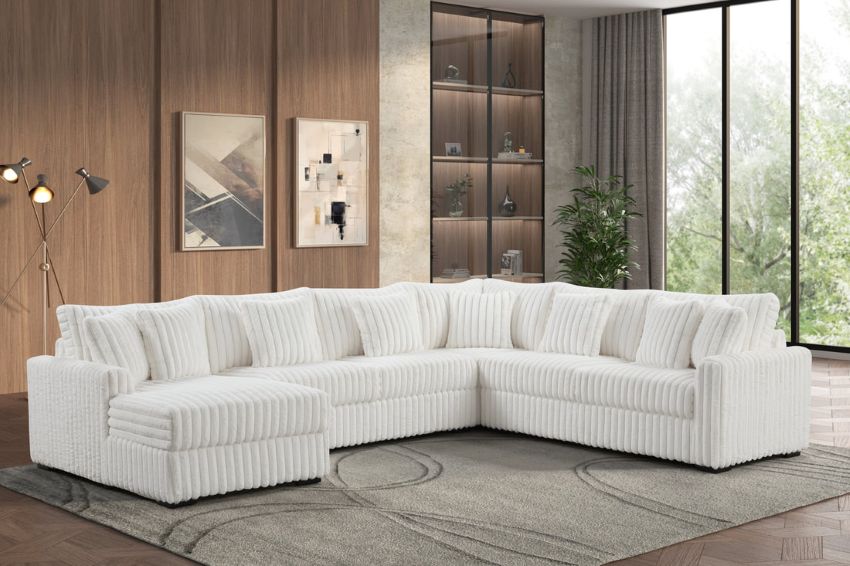 Solana Oversized Sectional in Minky Beige *Limited-Time Sale*