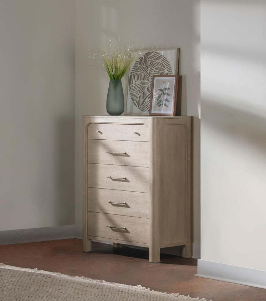 Solano Modern Organic Bedroom Set with Canopy Bed in Natural