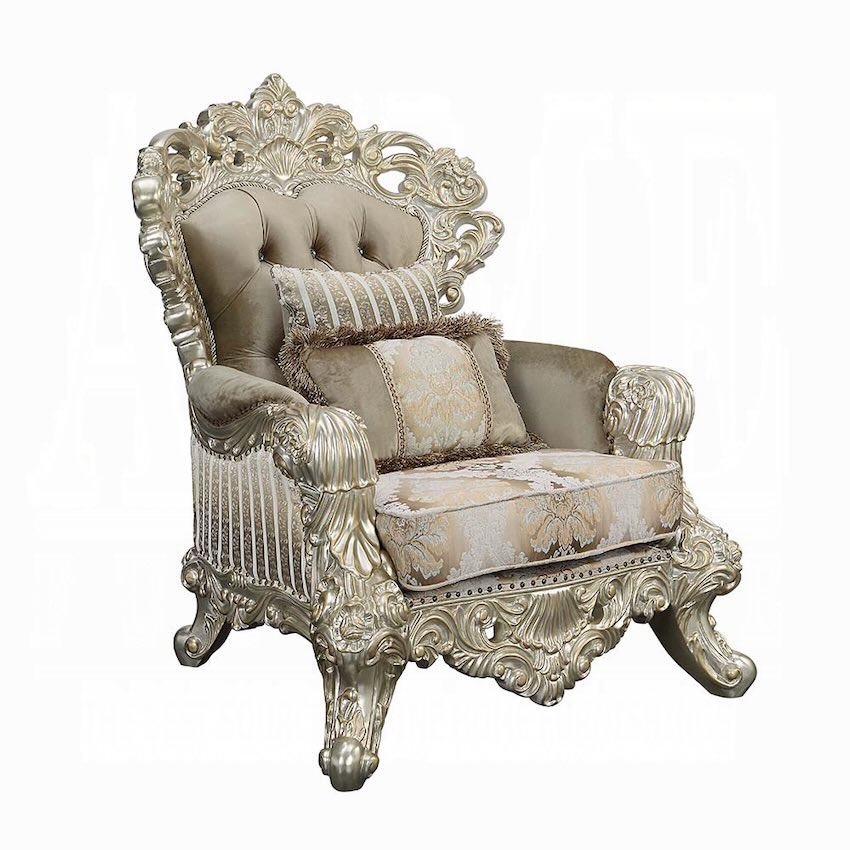Sorina Antique Gold French Traditional Luxury Sofa Set