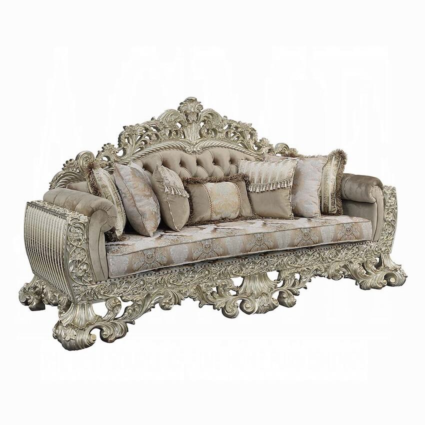 Sorina Antique Gold French Traditional Luxury Sofa Set
