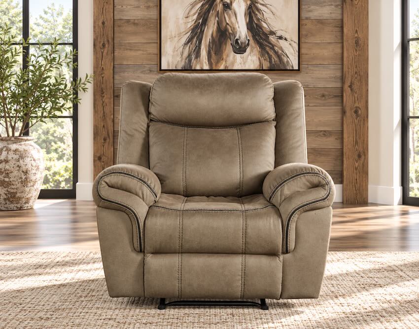 Sorrento Brown Reclining Sofa and Loveseat Set