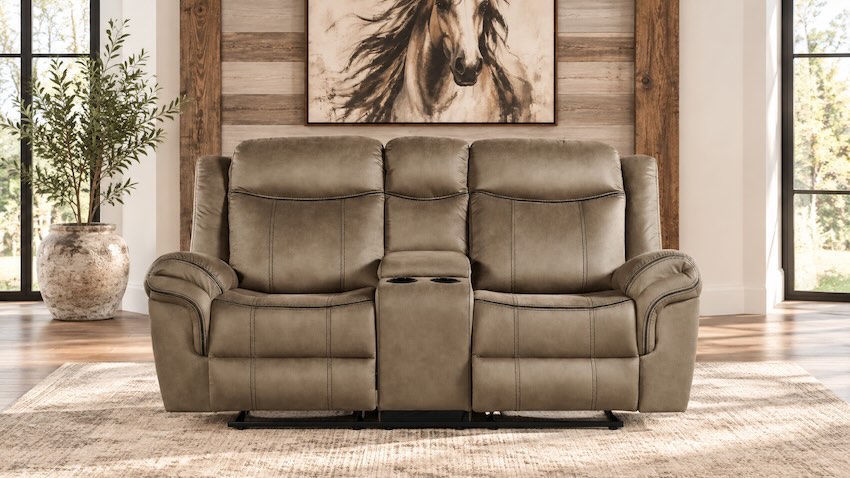 Sorrento Brown Reclining Sofa and Loveseat Set