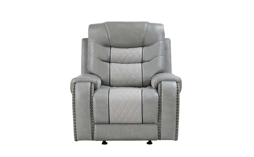 Starwood Grey Reclining Sofa Set with Wireless Charging