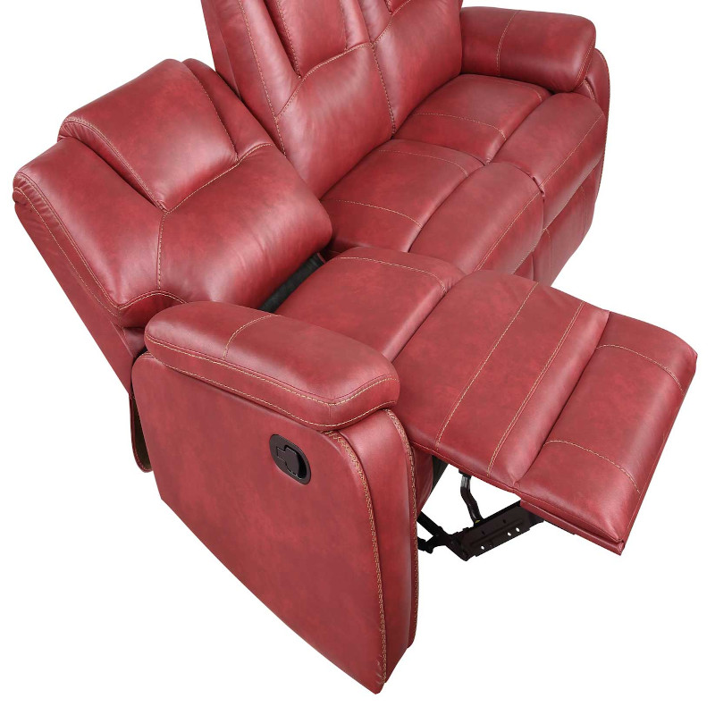 Katrine Reclining Living Room Set in Red