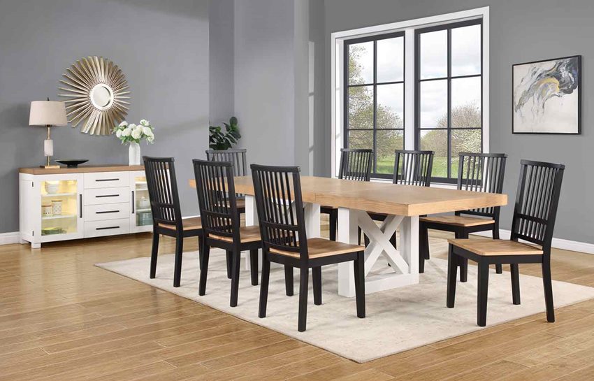 Magnolia Dining Set with Large Farmhouse Table
