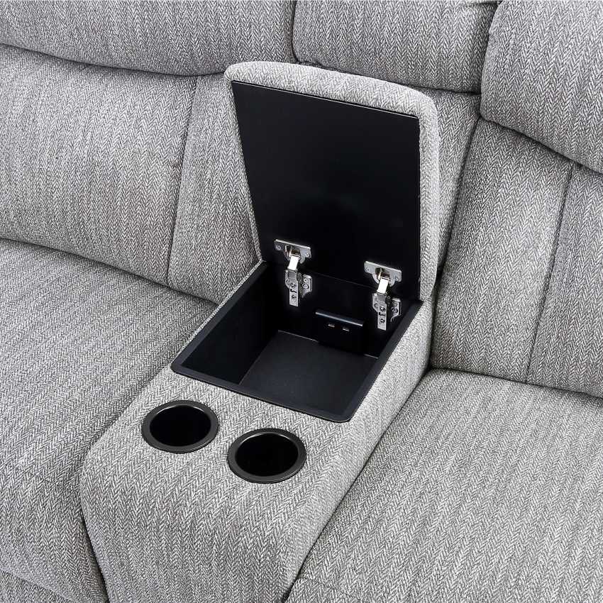 Steve Silver Park City 6-Piece Power Reclining Sectional in Grey Pumice Chenille *Clearance*