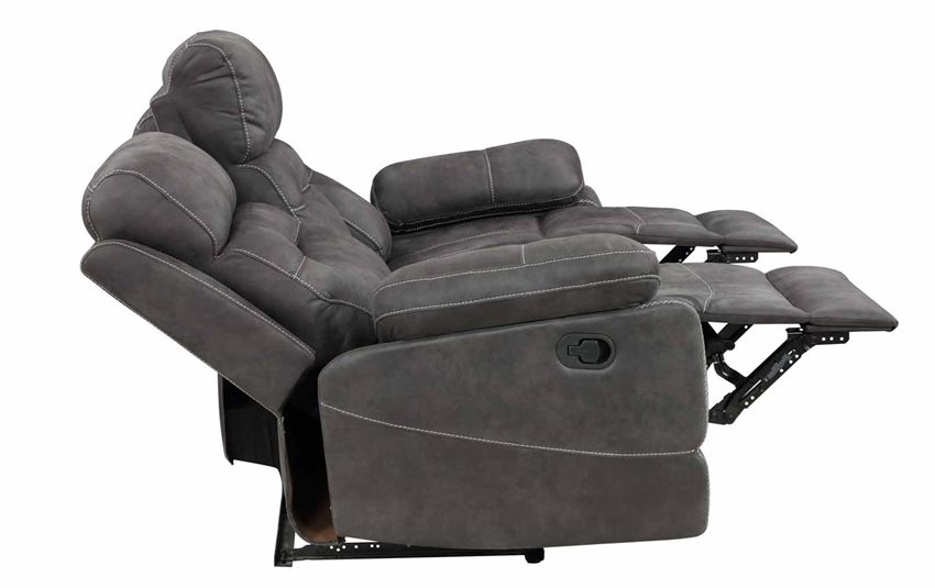 Rudger Bomber Jacket Gray Reclining Sofa Set