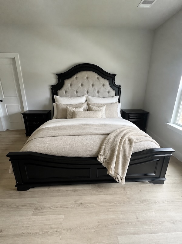 Stonecrest European Farmhouse Antique Black Bedroom Set