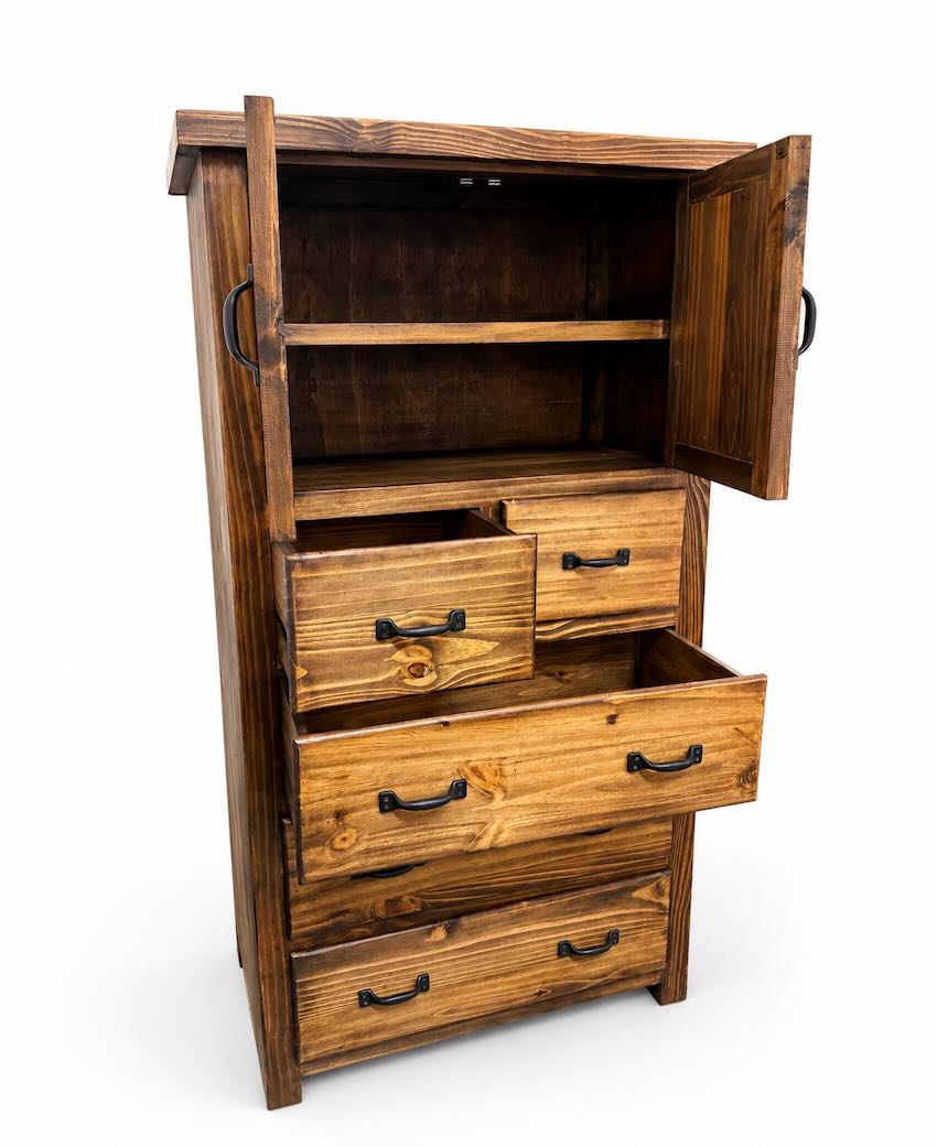 Summerfield Farmhouse Brown Rustic Bedroom Set