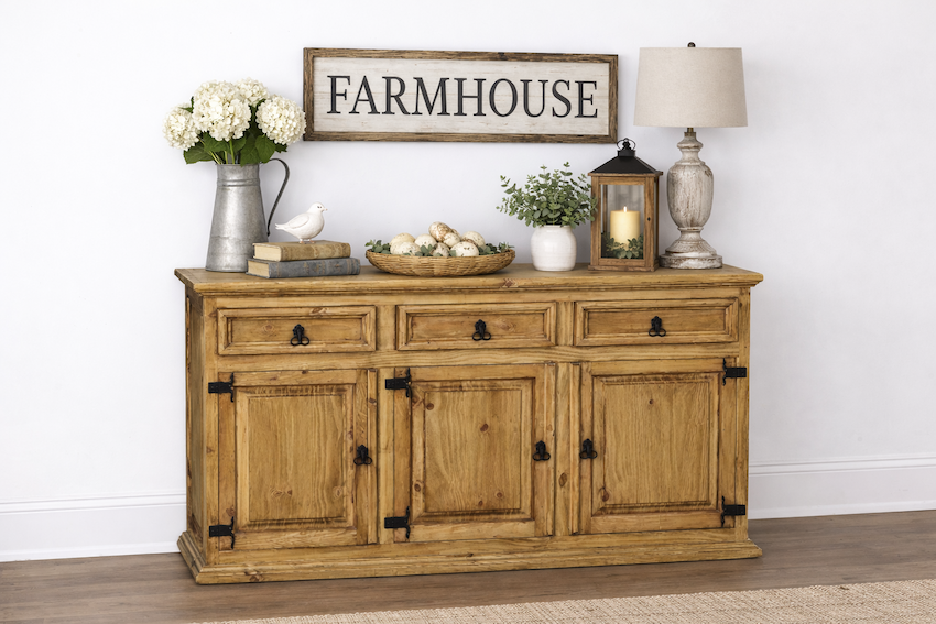 Texas Star Farmhouse Ranch Dining Set in Natural Light Pine