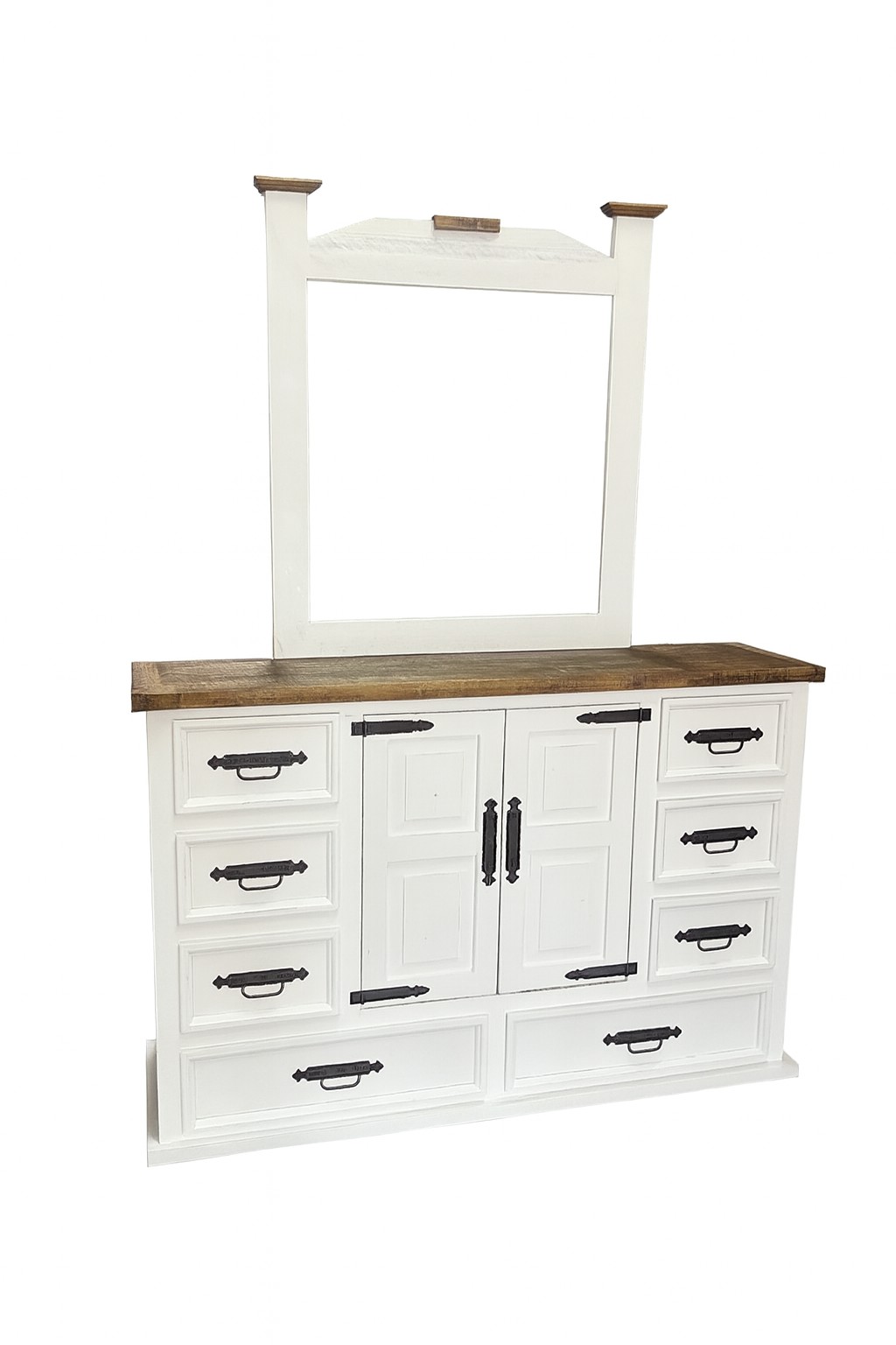 Mansion Rustic White Bedroom Set