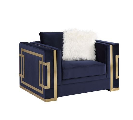 Virrux Modern Sofa Set in Blue
