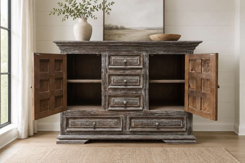 Weatherford Modern Rustic Bedroom Set in Barnwood