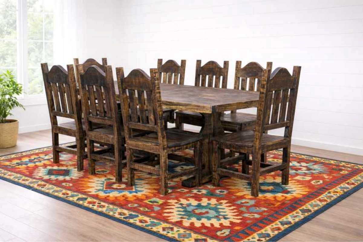 Solid Wood Western Rustic Dining Room Sets