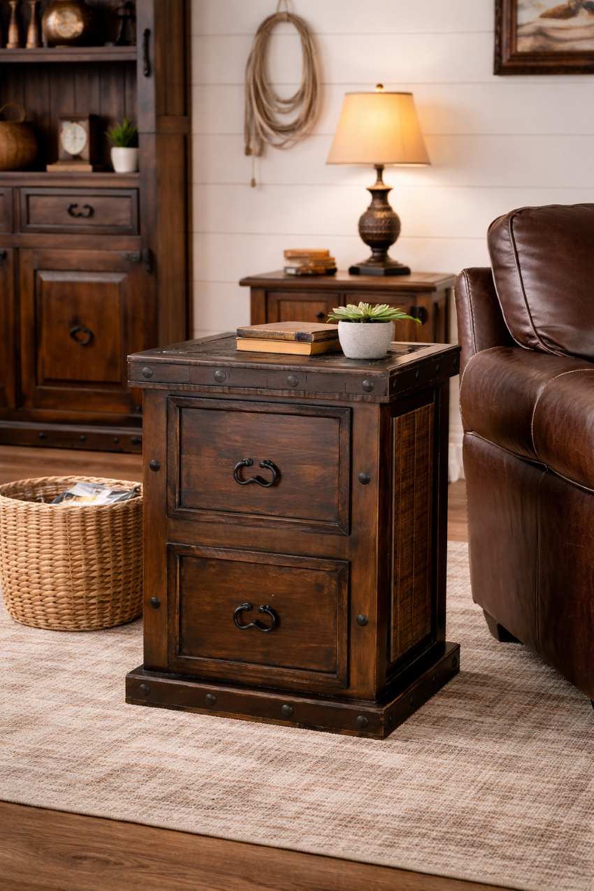 Iron Mesa Texas Star Western Rustic Executive Desk