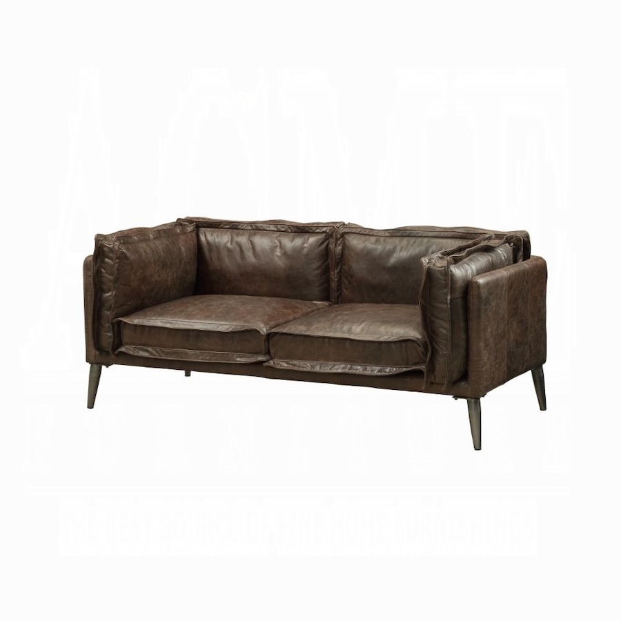 Wexford Manor Restoration Hardware Inspired Distressed Leather Sofa
