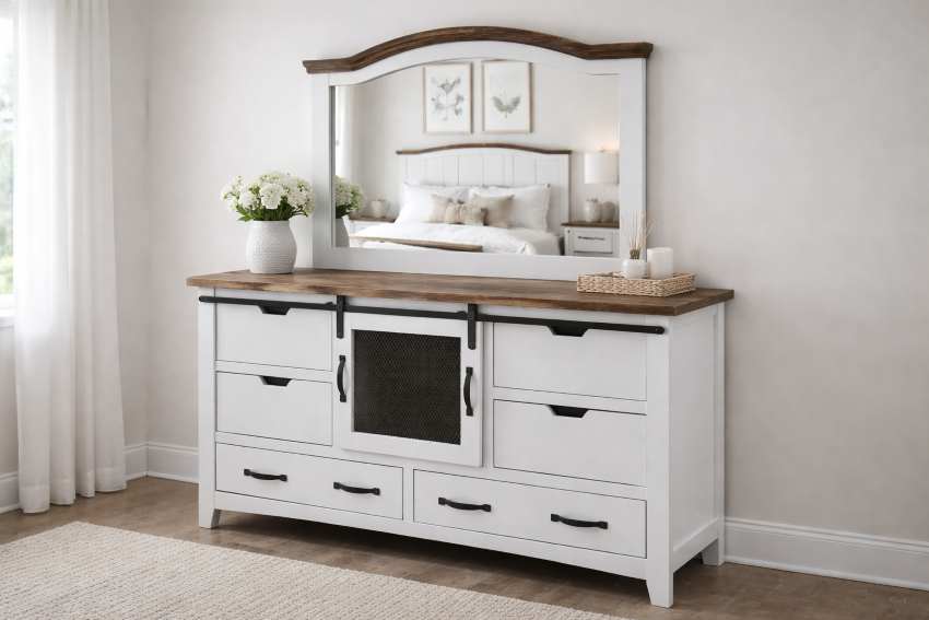 Whitehaven Farmhouse White Rustic Bedroom Set