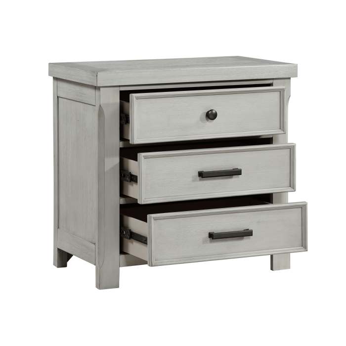 Willowbrook Light Gray Modern Farmhouse Bedroom Set with Storage Bed