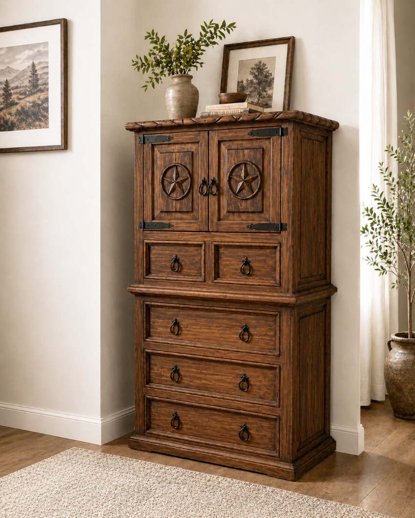 Wistar Ridge Western Rustic Star Bedroom Set