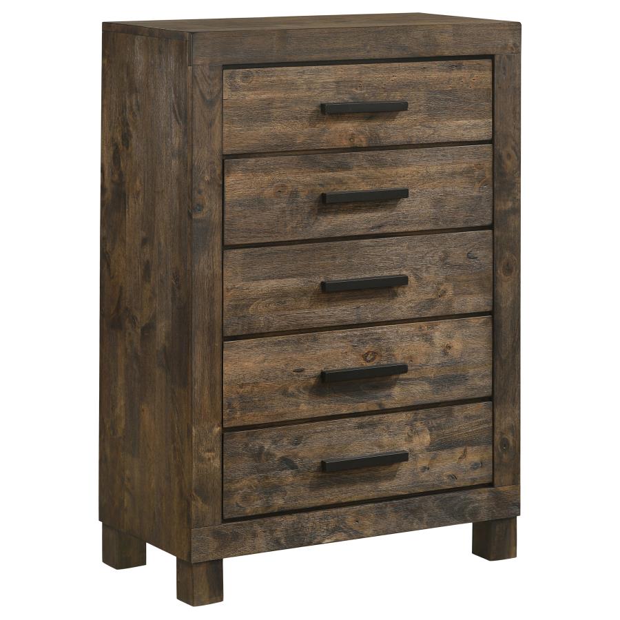 Woodmont Industrial Rustic Bedroom Set with Storage Bed