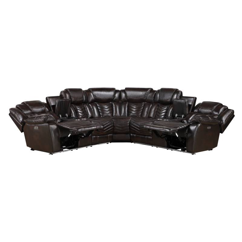 Ramone Sectional in Dark Brown